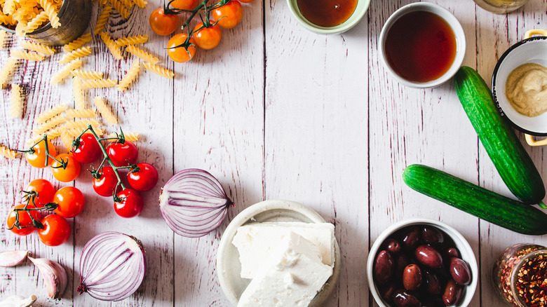 ingredients for pasta salad