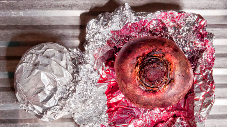 roasted beetroot foil