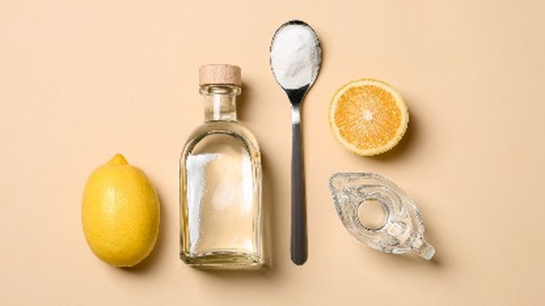 Lemon, vinegar, and baking soda