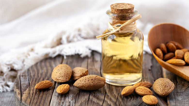 almonds with almond oil