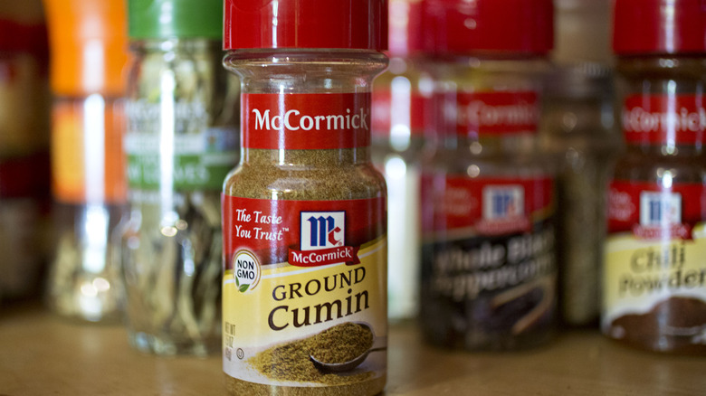 Bottle of McCormick brand cumin powder