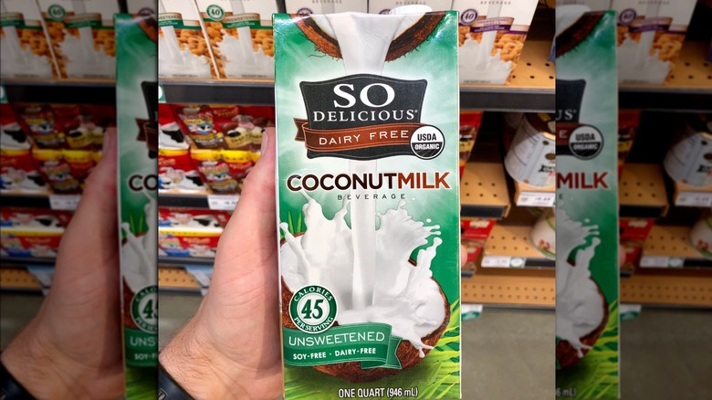 Carton of coconut milk