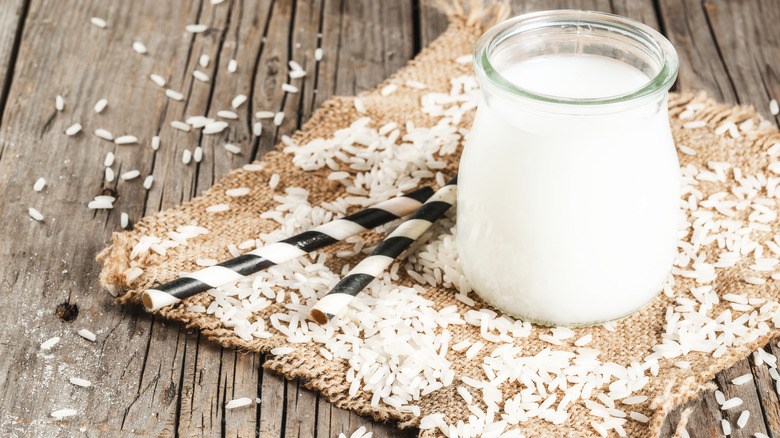 Rice milk with raw rice