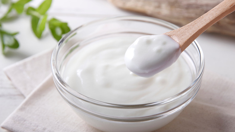 Yogurt in a bowl