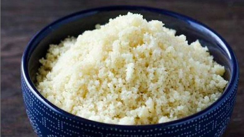 Vegan Cotija cheese in a bowl