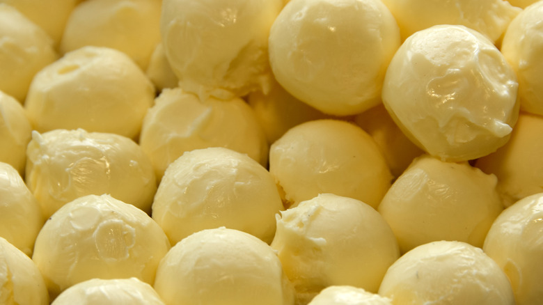 Balls of butter