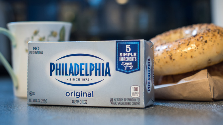 A package of Philadelphia Cream Cheese