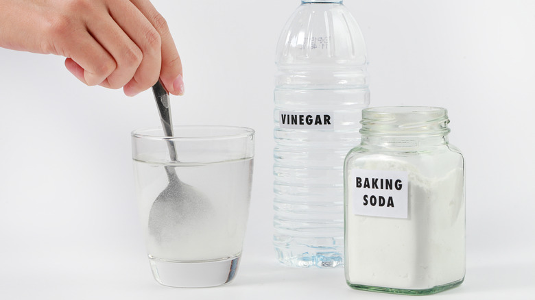 Vinegar and baking soda