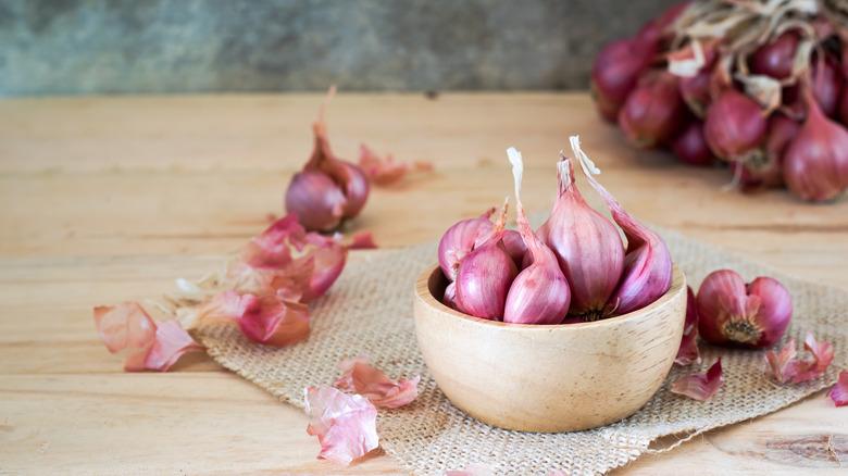 Shallots in a bowl