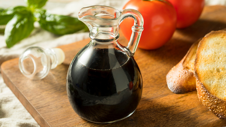 Glass container of balsamic vinegar