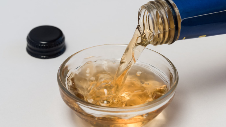 Sherry vinegar poured into a bowl