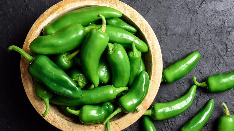 bowl of fresh jalapeños