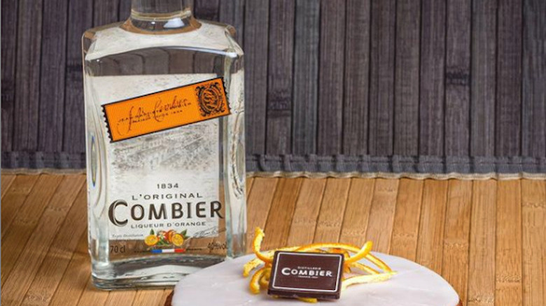 A bottle of Combier Liqueur d'Orange