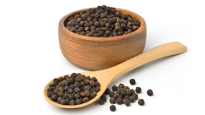 Black peppercorns