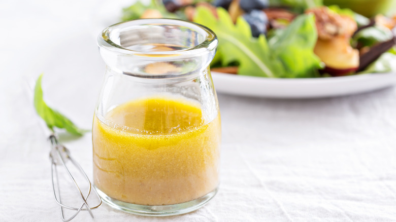 champagne vinaigrette in jar