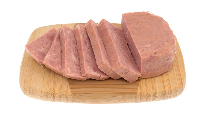 Ham cut into thick slices