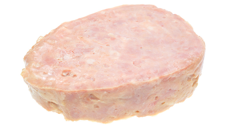 Canned ham with gelatin