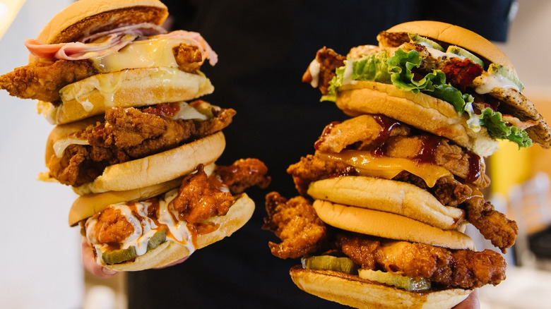 Six Super Chix Sandwiches