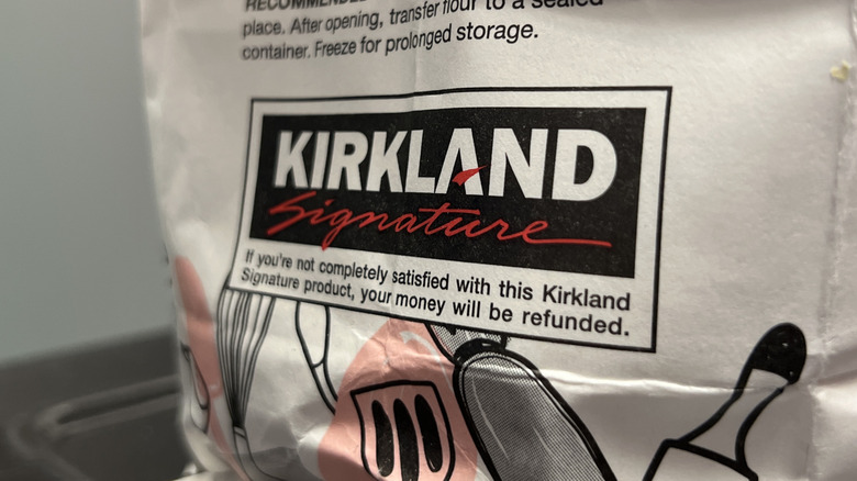 Kirkland Signature seal on flour bag