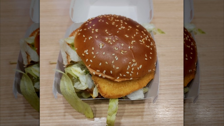 top view of Chicken Big Mac