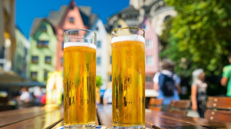 two chilled beers on a table