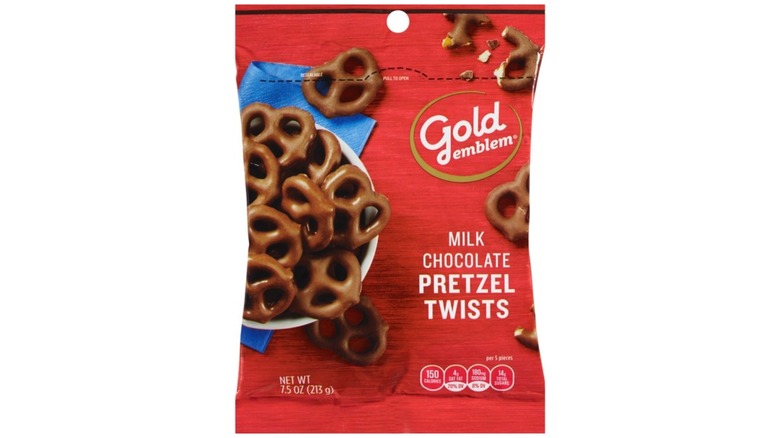 gold emblem chocolate covered pretzels