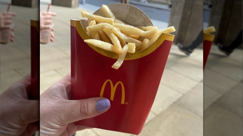 McDonald's french fries in carton