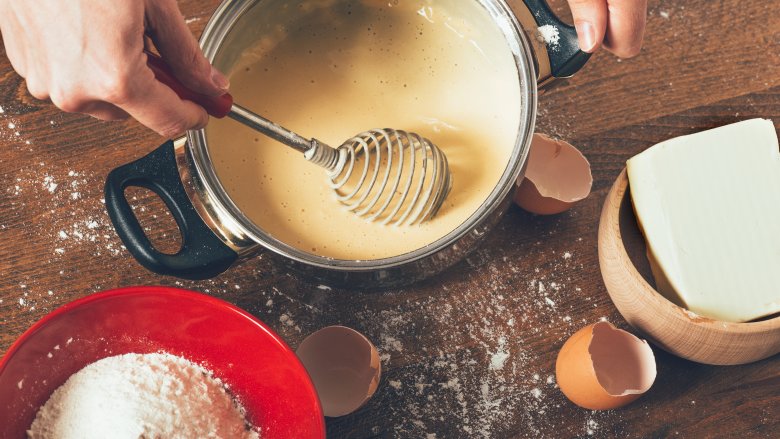 making pancakes