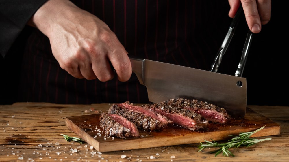 how to slice steak