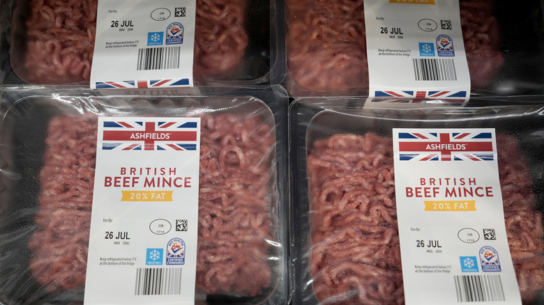 British beef mince at Aldi