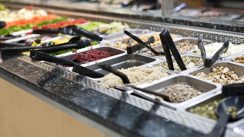 Supermarket salad bar