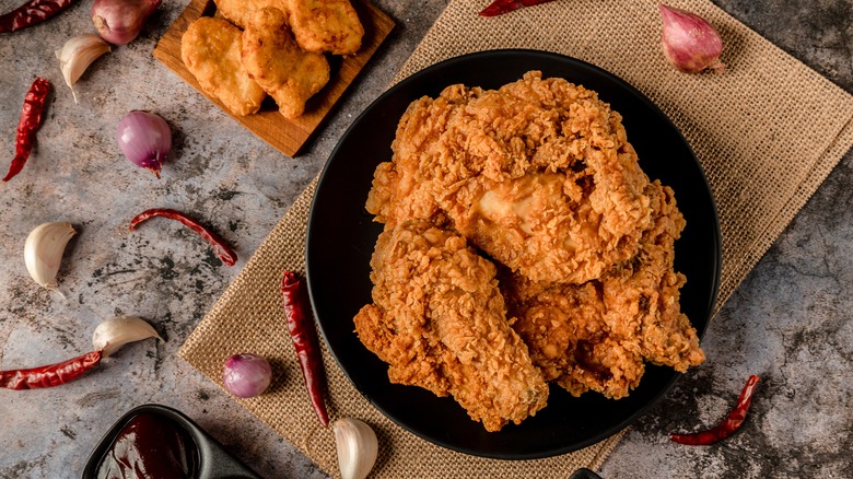 bowl of fried chicken