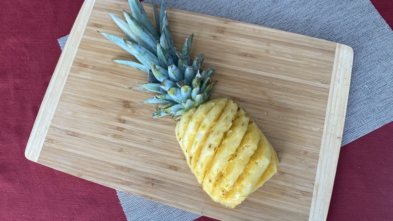 pineapple carved into spiral