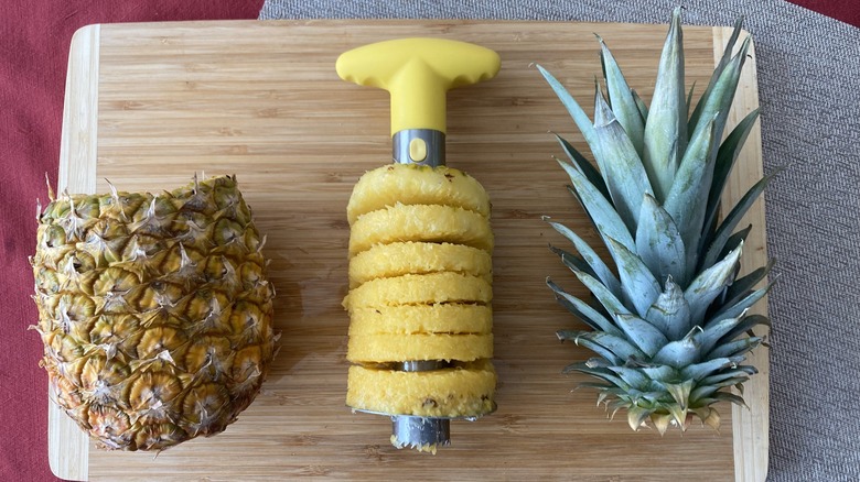 spiral-sliced pineapple