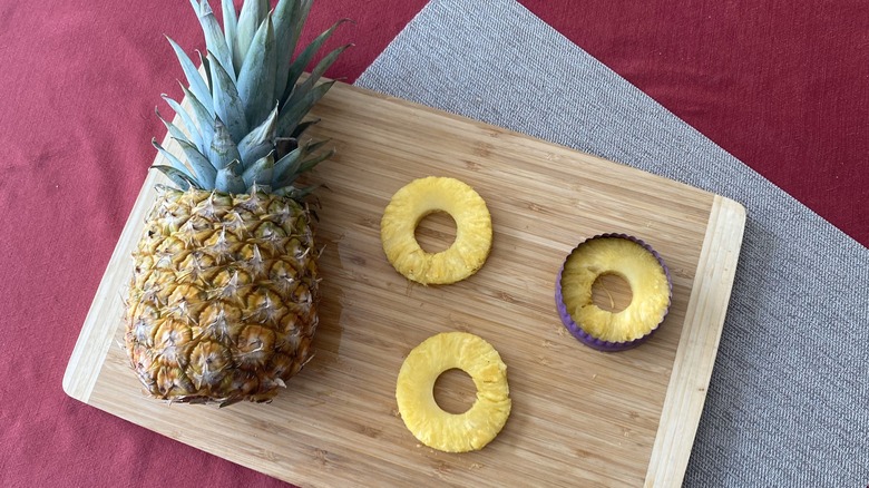 pineapple cut into rings