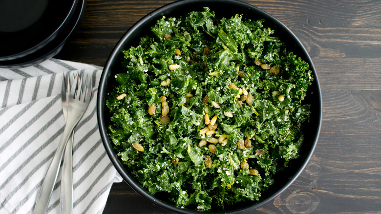 bowl of kale salad