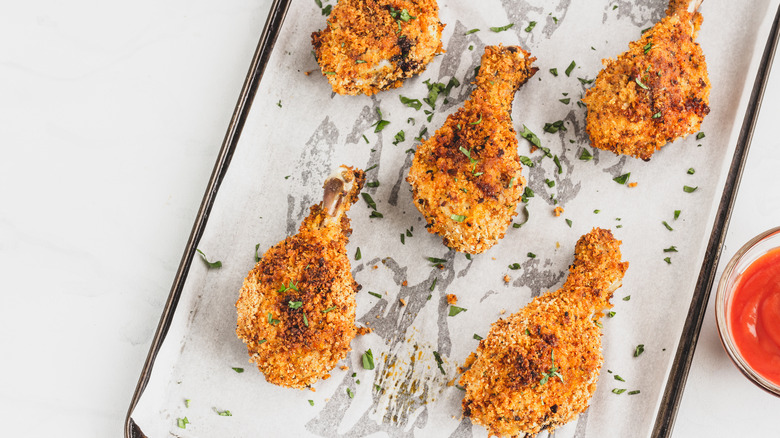 seasoning on top of chicken