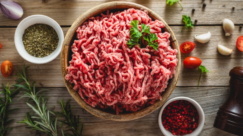 raw ground beef