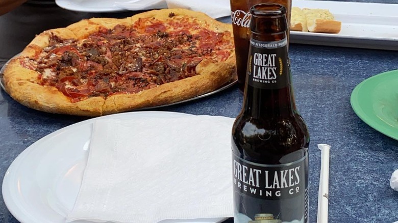 Pizza and great lakes beer