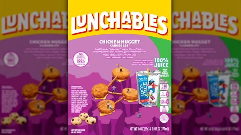 Front of Lunchables chicken kabboble package