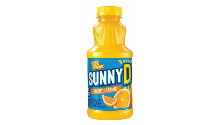 bottle of SunnyD orange juice