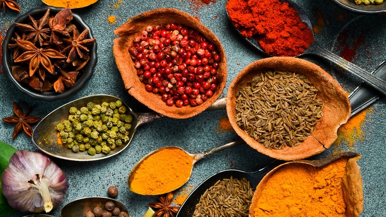 array of spices