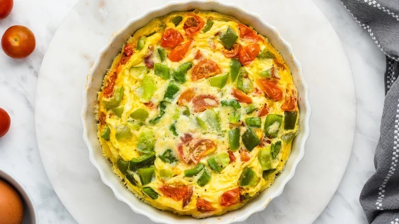 frittata with cherry tomatoes and egg