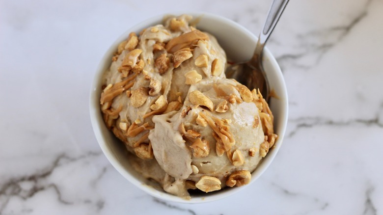 ice cream substitute with peanuts