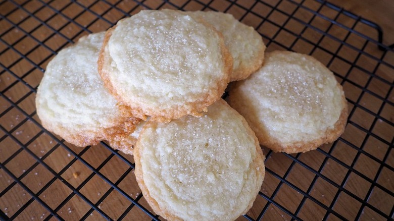 sugar cookies on wire rack