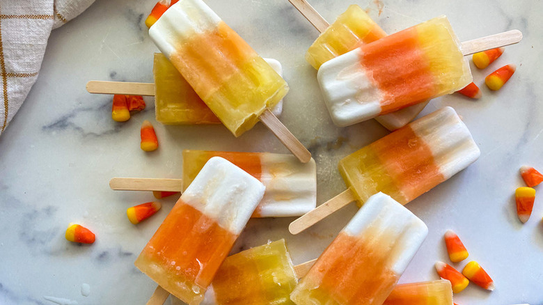 orange and white popsicles