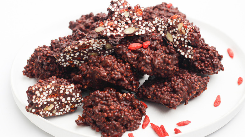 chocolate quinoa goji berry squares