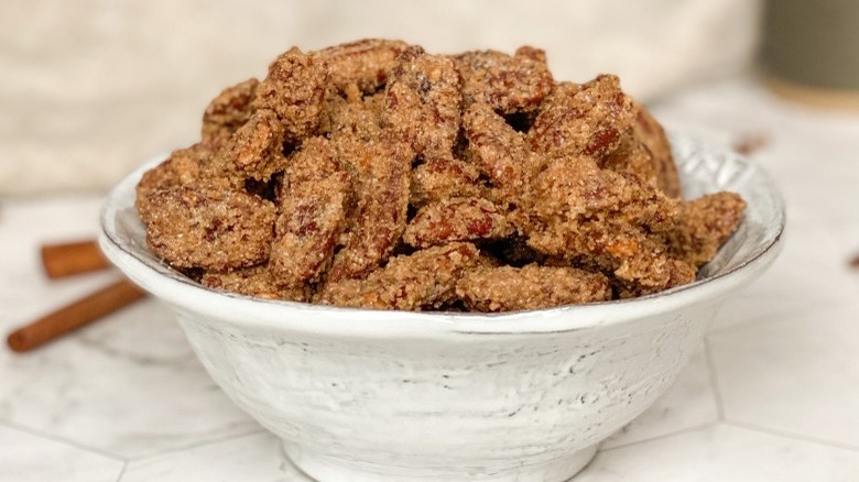 pecans with cinnamon coating