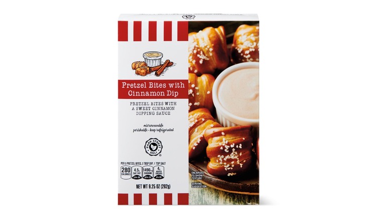 Part Street Deli Sweet Pretzel Bites with Cinnamon Dip available at Aldi