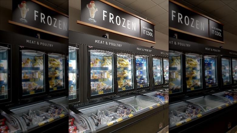 freezer section at Aldi